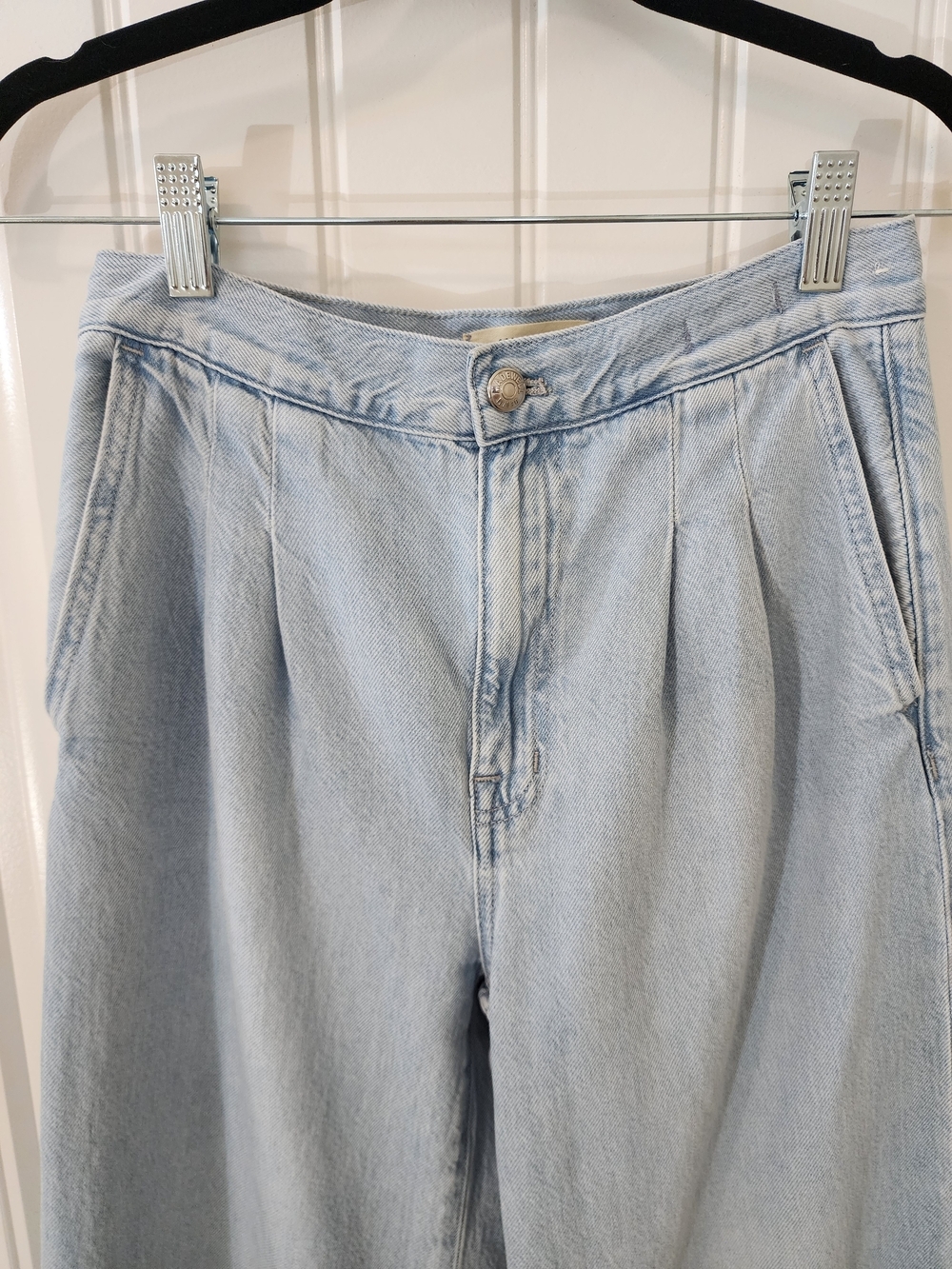 Madewell The Harlow Wide Leg Trouser Jeans Size 24 Light Wash High Rise - Picture 4 of 13